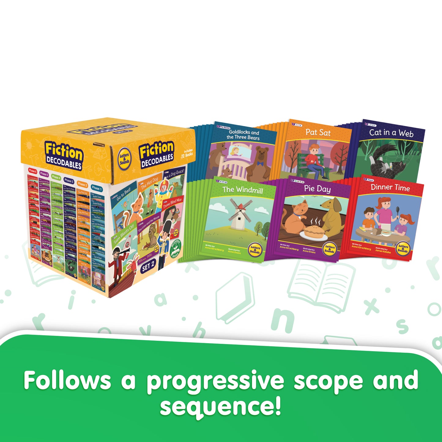 Letters & Sound Set 2 Fiction Decodables Boxed Set