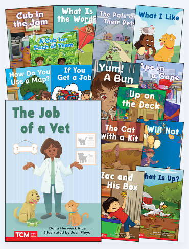 Decodable Books Grade PK-K Set 2: 15-Book Set